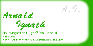 arnold ignath business card